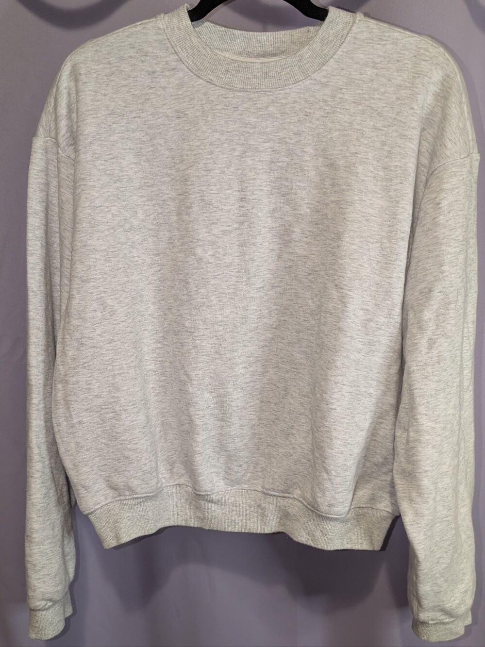 SKIMS Classic Women's Light Gray Crewneck Sweater - Picture 5 of 8